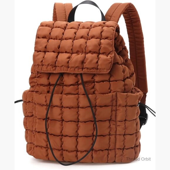 Lightweight Quilted Puffer Backpack Laptop Daypack Travel Hiking Gym main image 4